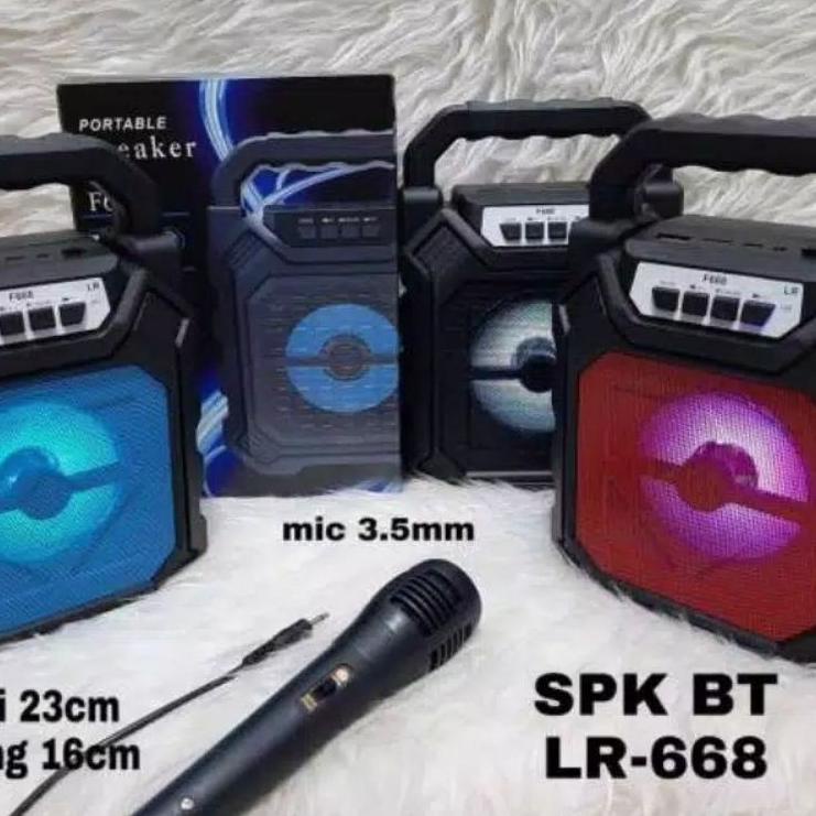 Kualitas Terbaik GG - SPEAKER BLUETOOTH WIRELESS PORTABLE BT LR 668 + MIC / speaker aktif salon F668