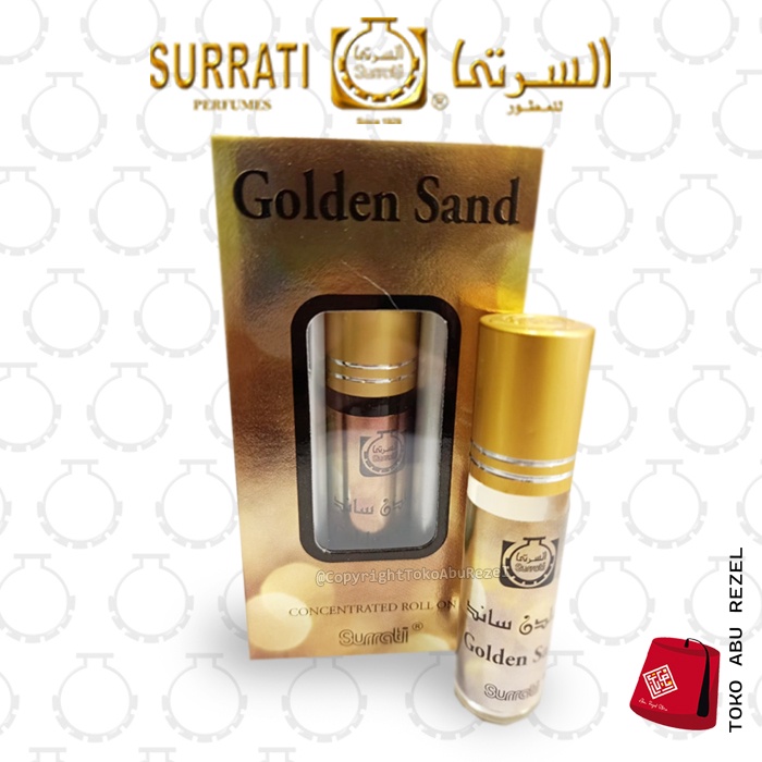 Parfum GOLDEN SAND 6ml Roll On | Parfum Surrati | Bibit Minyak |  Surrati Perfumes| Original Product | Surrati Factory Holly Makkah KSA