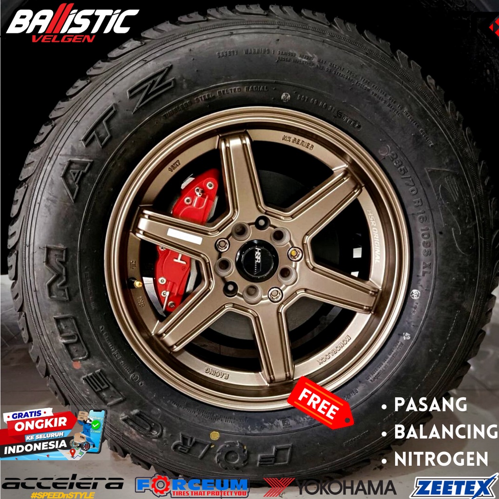 HSR MINAS VELG MOBIL R16 ORIGINAL PALANG 6 TE37 LUBANG BAUT 5X100-114 BRONZE PELEK RACING RING 16