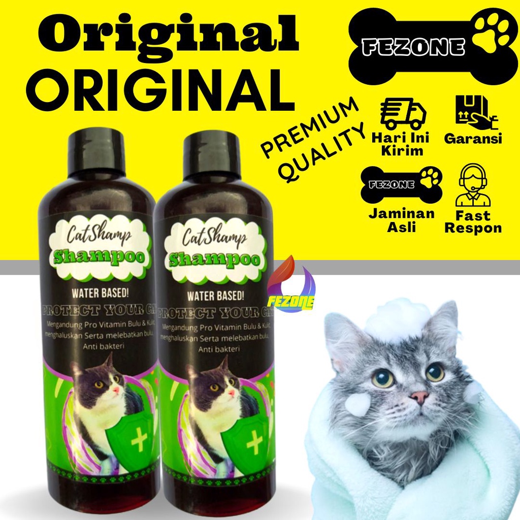 SHAMPO KUCING &amp; ANJING ANTI KUTU &amp; JAMUR CATSHAMP 250ML FEZONE