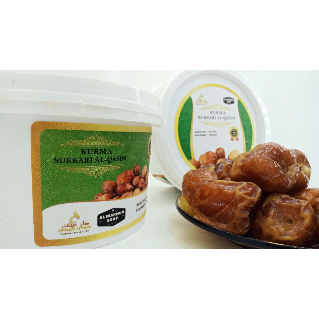 kurma sukari 500GRAM kemasan ember/ Kurma Madinah / kurma / kurma sukkari / kurma sunnah / kurma sukkari ember100%asli original