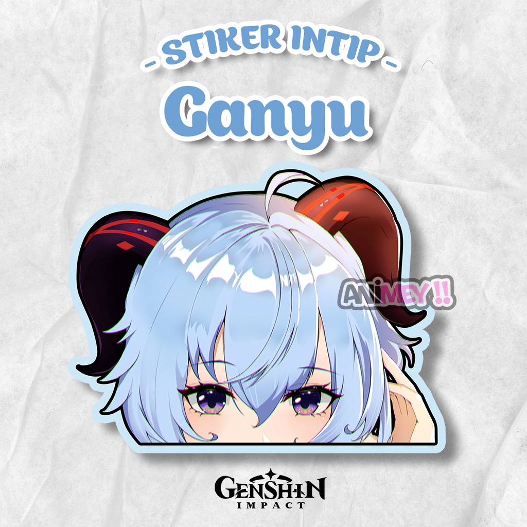 

Stiker Intip Ganyu / Sticker Anime Waterproof / Genshin Impact