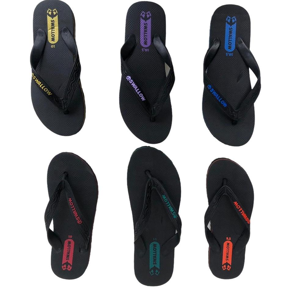 MURAH SANDAL JEPIT SWALLOW HITAM BLACK PEARL M - 02 GROSIR