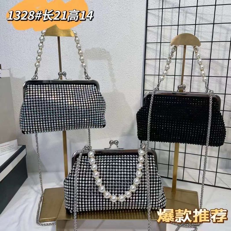 Tas Bling2 Tas Wanita IMPORT Selempang Tas Pesta Permata Tas bahu WC3.3529