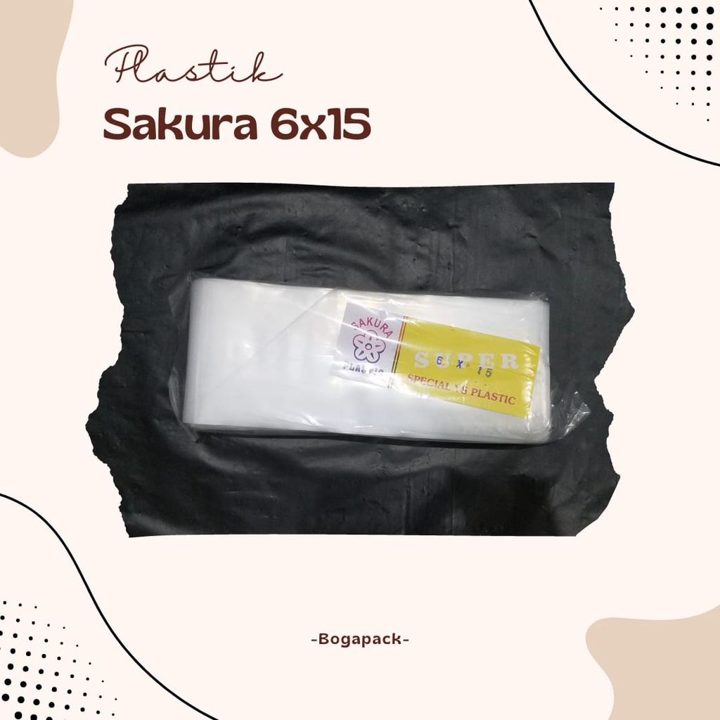 Plastik Sakura 6x15 / Plastik Es Lilin 6x15 / Plastik Lentur / Plastik Es Mambo