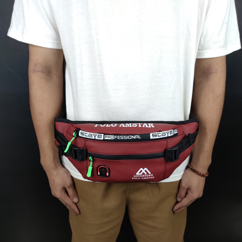 POLO AMSTAR - Tas Pinggang Anti Air Waistbag Tas Selempang Bahu