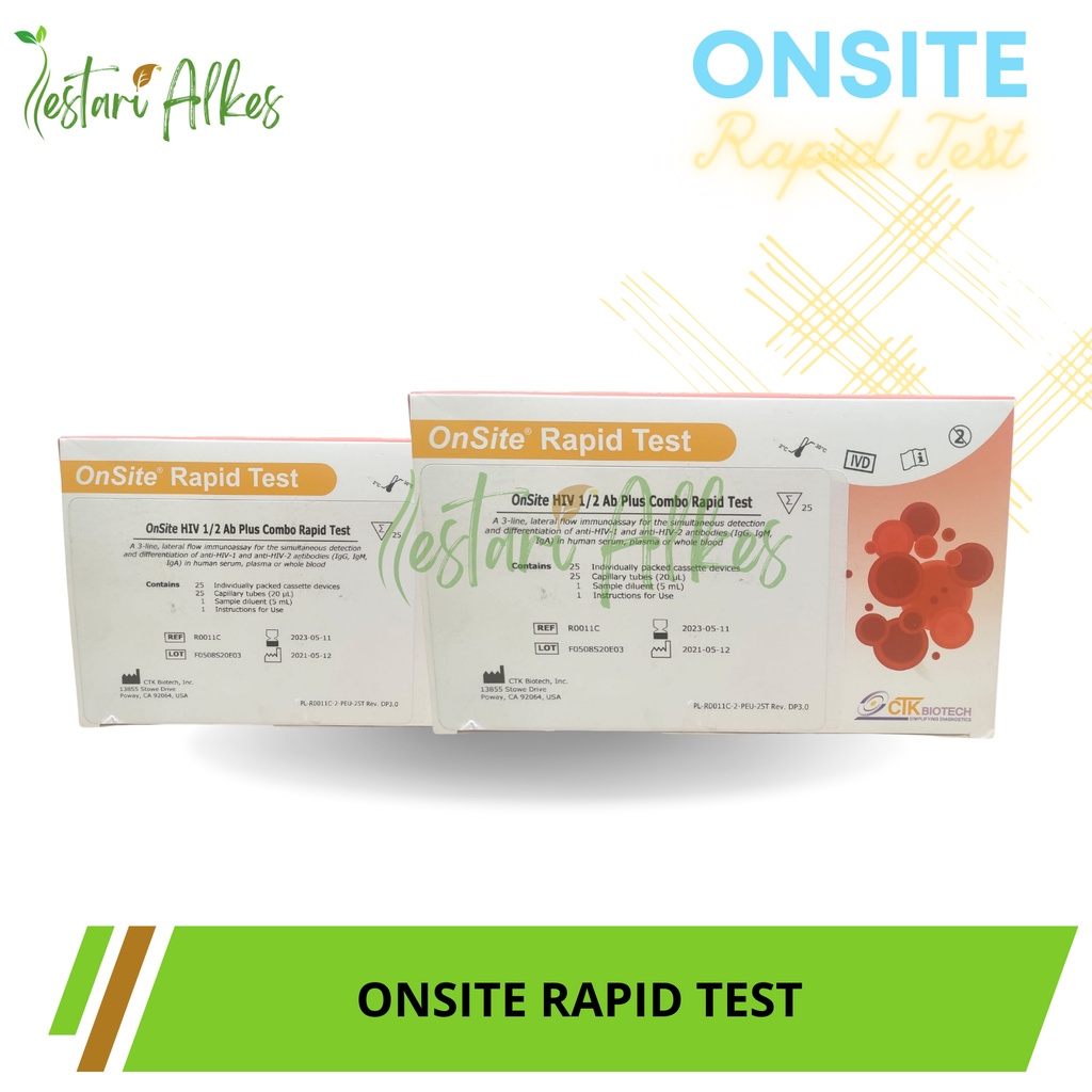 (PRIVASI TERJAMIN) HIV 1/2 Ab Combo / Onesite HIV / Alat Test HIV