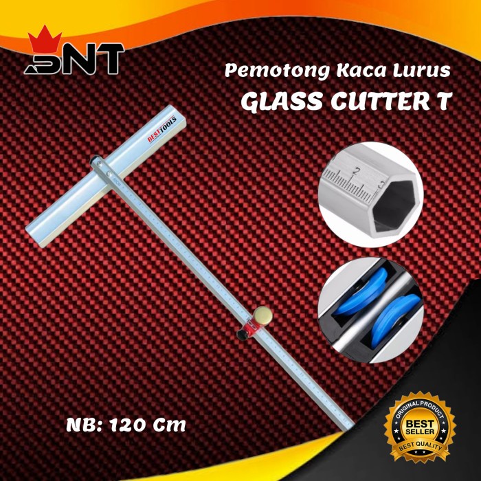 Straight Glass Cutter T -Pemotong Kaca Lurus T -T Glass Cutter T 120Cm