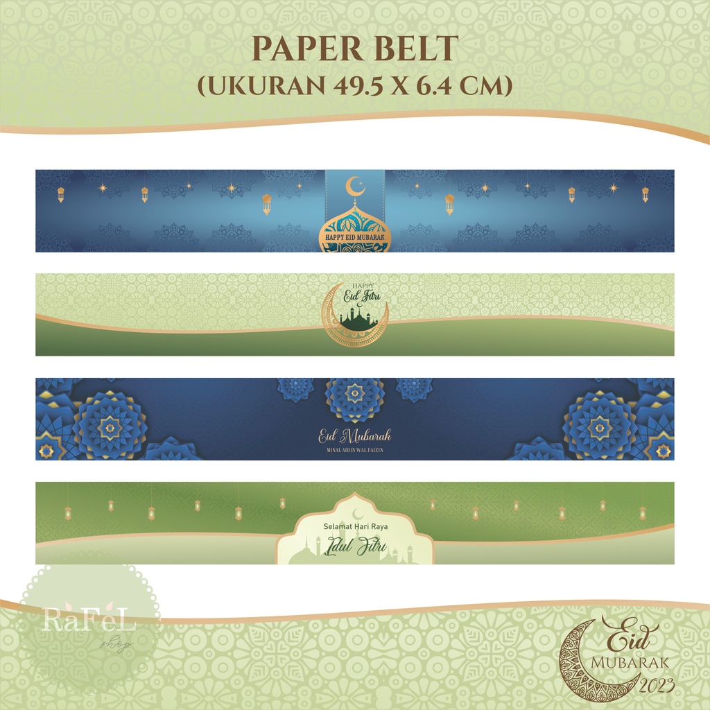 

Paper Belt Label Box Dus Kue Kering Lebaran Idul Fitri Sticker Kartu Hampers Ramadan Souvenir