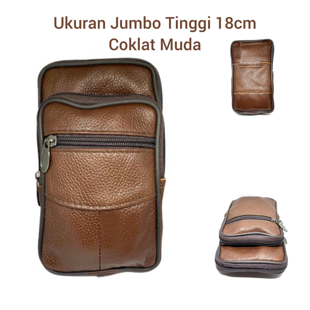 Sarung Hp Pinggang Kulit Jumbo Sarung Hp Kulit Lipat Berdiri Ukuran Jumbo Bisa Untuk Hp 6.8inch