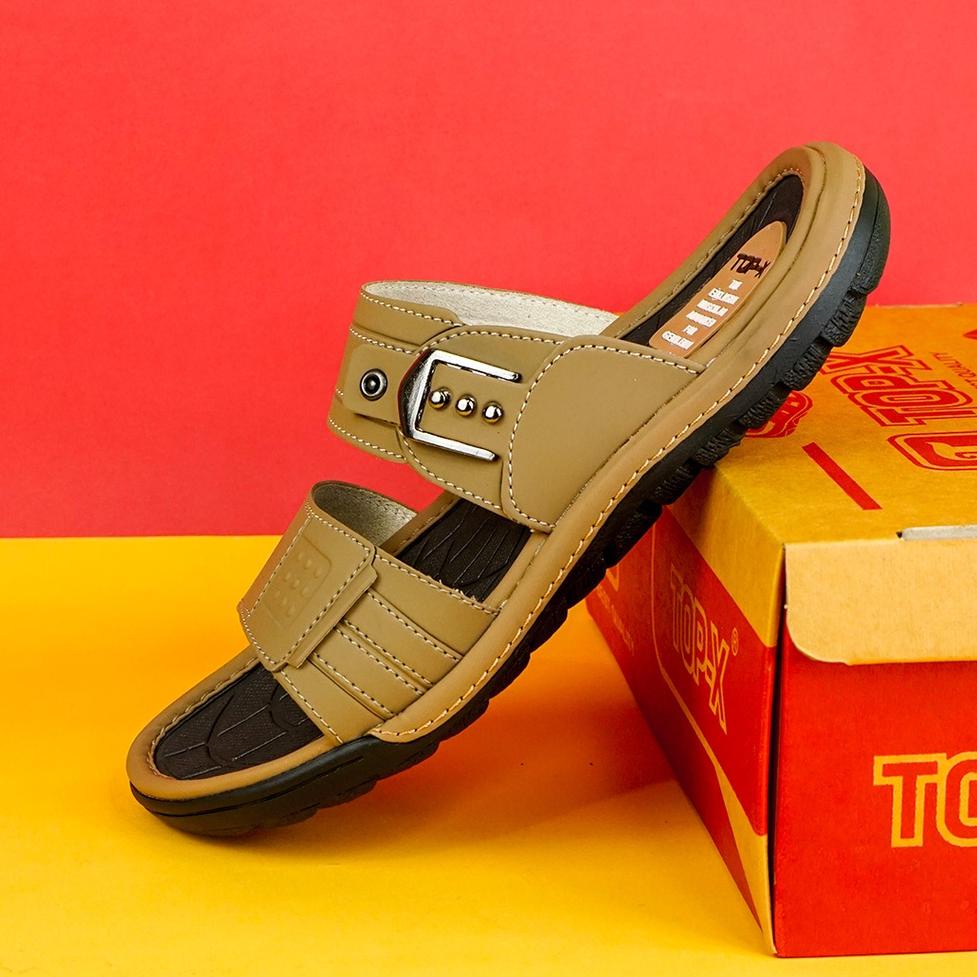 NEW STOCK Sandal Pria Casual Kekinian Terbaik Original Best Seller - Sandal Kulit Dewasa Murah - Tig