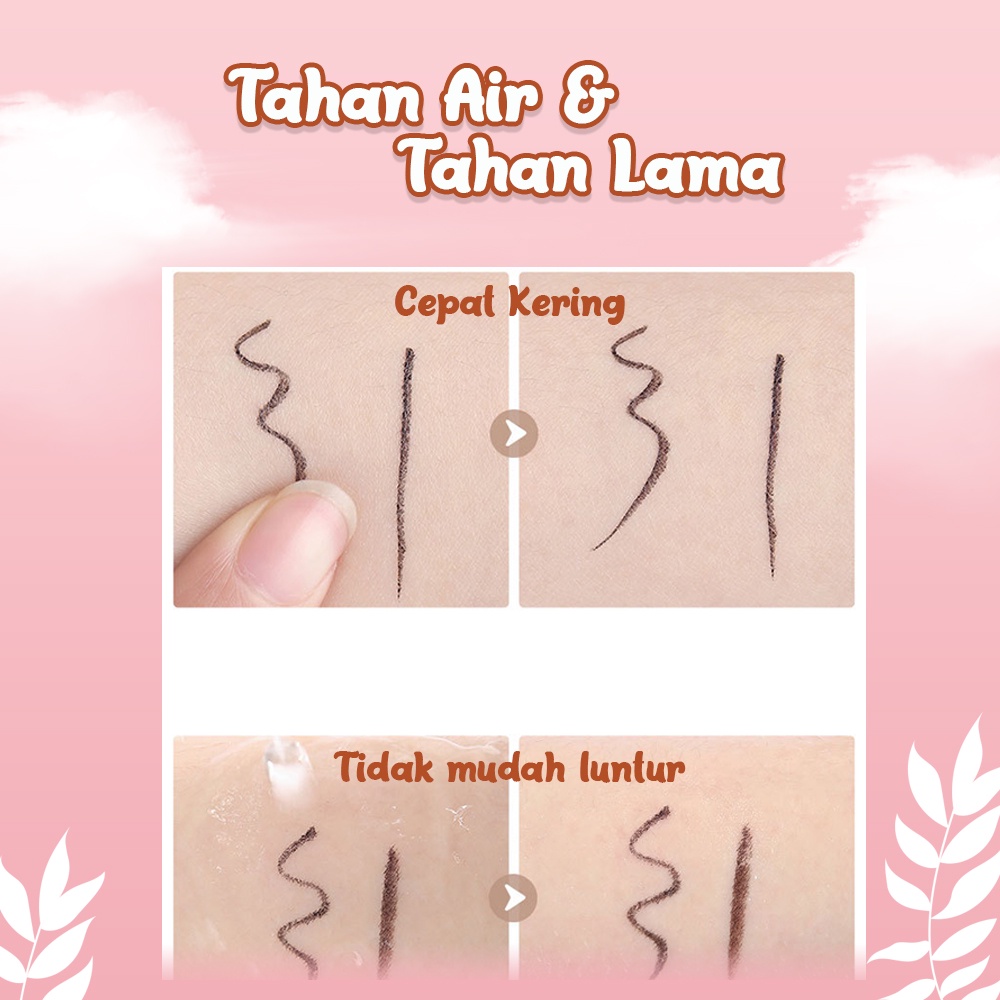 Pretty Pena Eyeliner Waterproof Makeup/Liquid Eyeliner tahan air Long Lasting/Ujung Pena Lancip/Cepat Kering