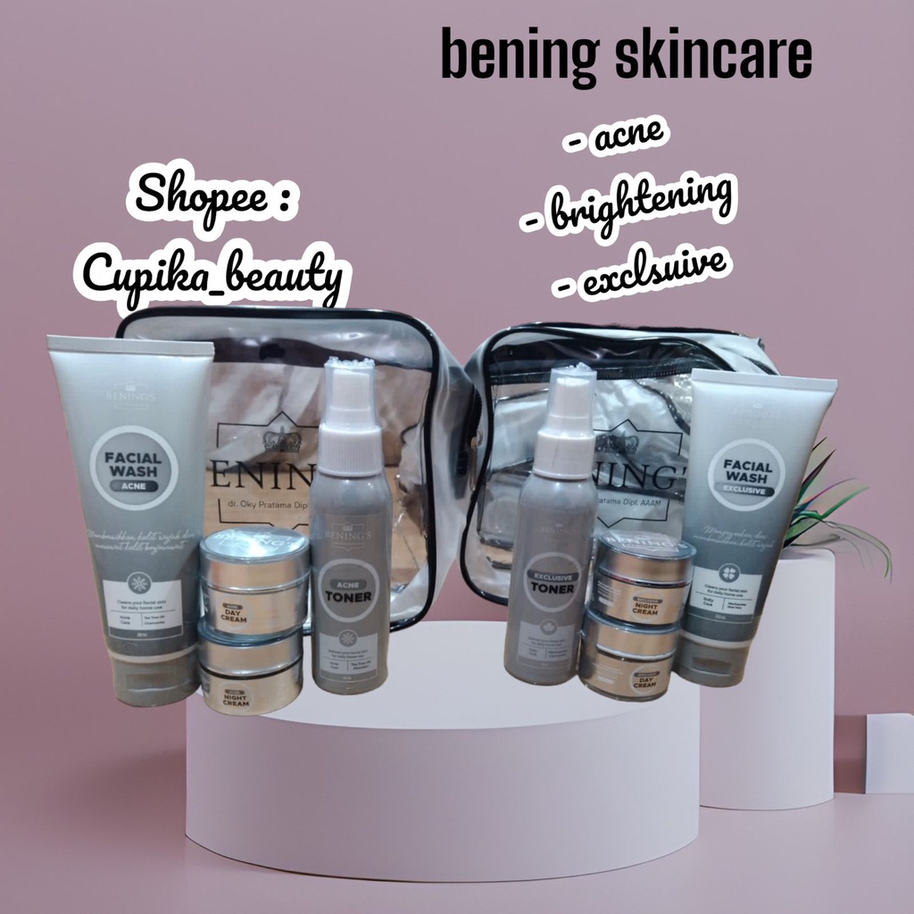 &lt;uok&gt; BENINGS SKINCARE BY DR.OKY PRATAMA PAKET BRIGHTENING (BENINGS CLINIC) // paket bening skincare