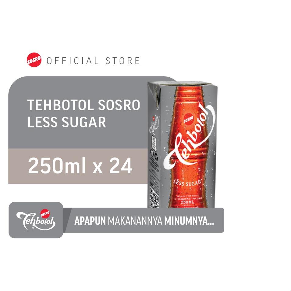

♘ Tehbotol Sosro kotak Less Sugar 250 ml isi 24 Pcs ♔