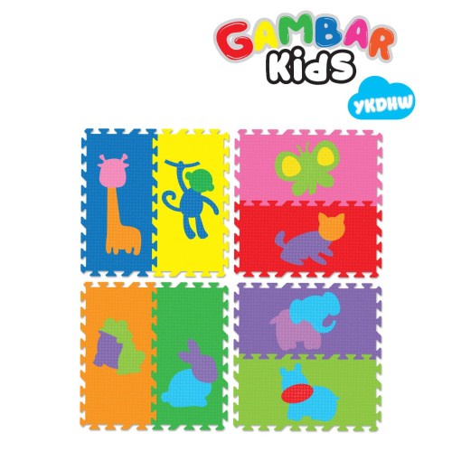 Evamat Kids Karpet Puzzle 12x24 cm isi 8 Bergambar Makassar