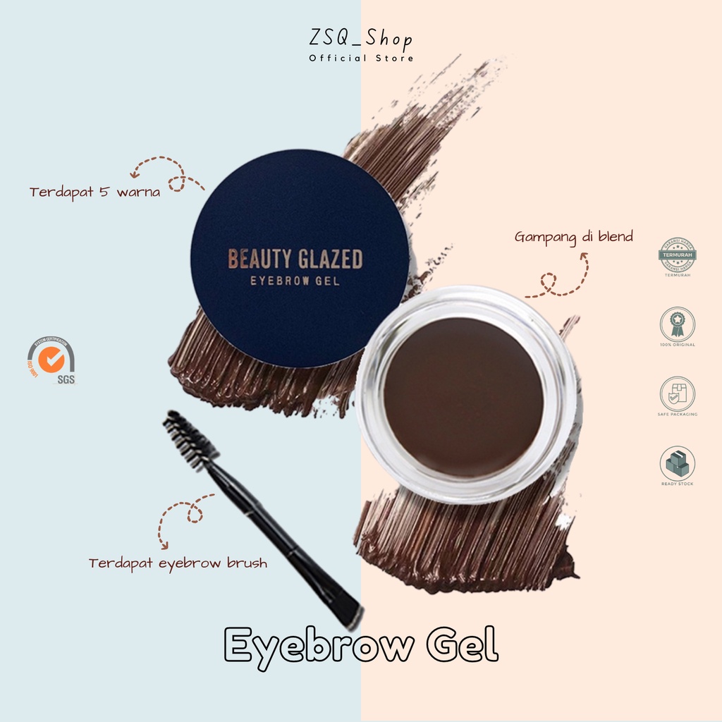 BEAUTY GLAZED Long-lasting Easy Wearing Eyebrow Gel with Brush Eye Makeup Cosmetics