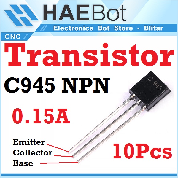 [HAEBOT] Transistor NPN 2SC945 C945 0.15A 50V TO-92 Amplifier C 945 TR Power Komparator General Purpose Saklar