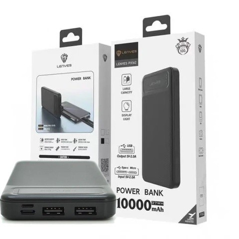 POWERBANK LENYES PX-162 10000MAH 2 USB PORTABLE POWER BANK PX162 by.sultan