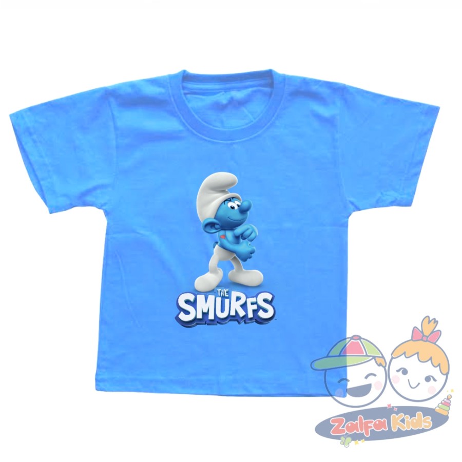 BAJU ANAK KAOS ANAK LAKI-LAKI & PEREMPUAN THE SMURF