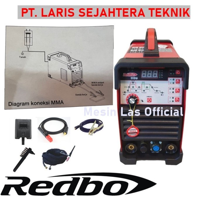 Mesin Las REDBO TIG 200 S AC/DC Inverter IGBT Portable 1 Phase 10-200A