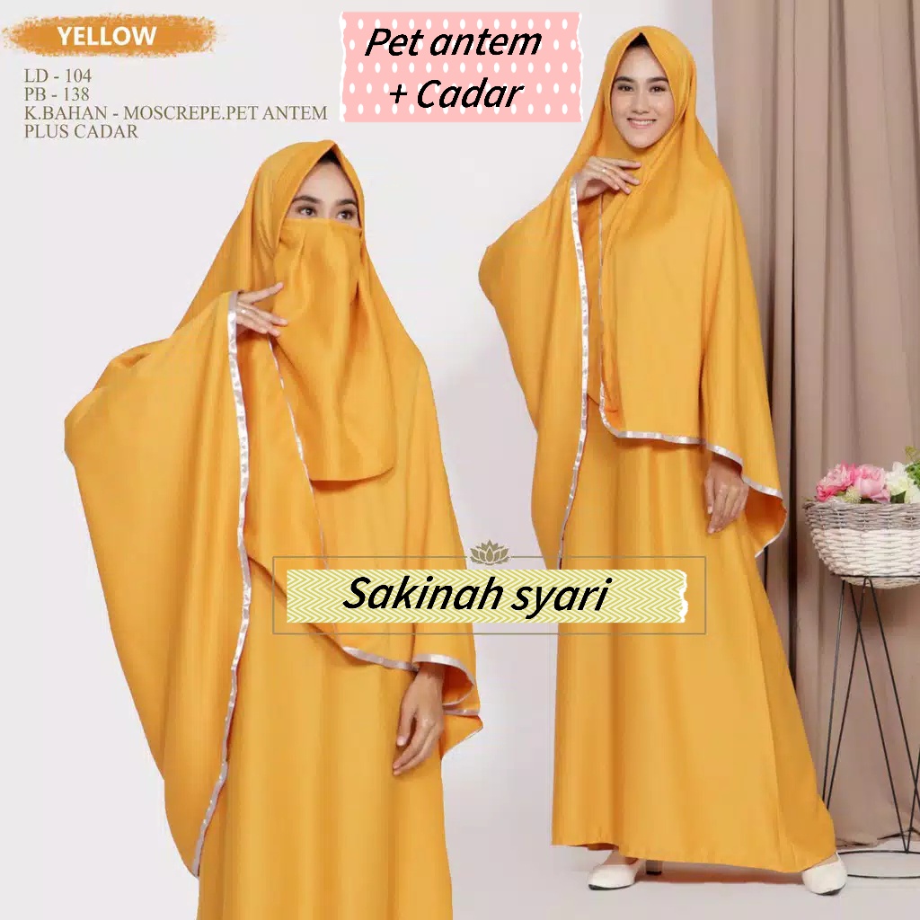 Sakinah- Bisa COD Dress Baju Gamis Syari Wanita Muslim Muslimah Busui Menyusui FREE HIJAB PLUS CADAR