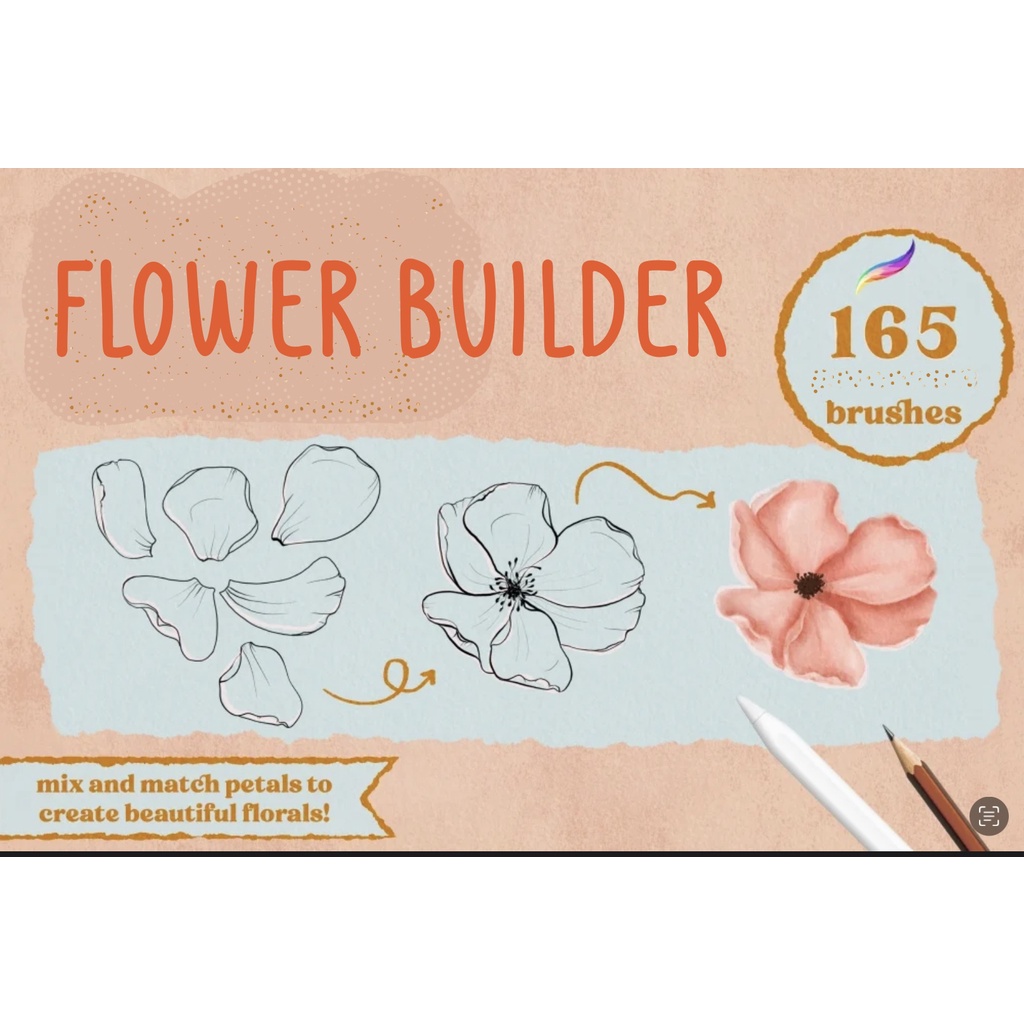 Procreate Brush - Flower Builder Kit