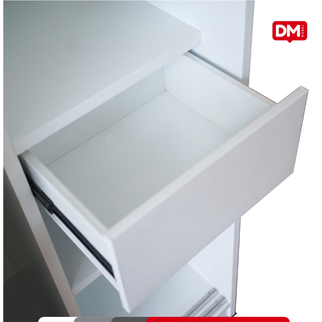 Lemari Sliding 2 Pintu UPVC Tanpa Kaca - DM Mebel