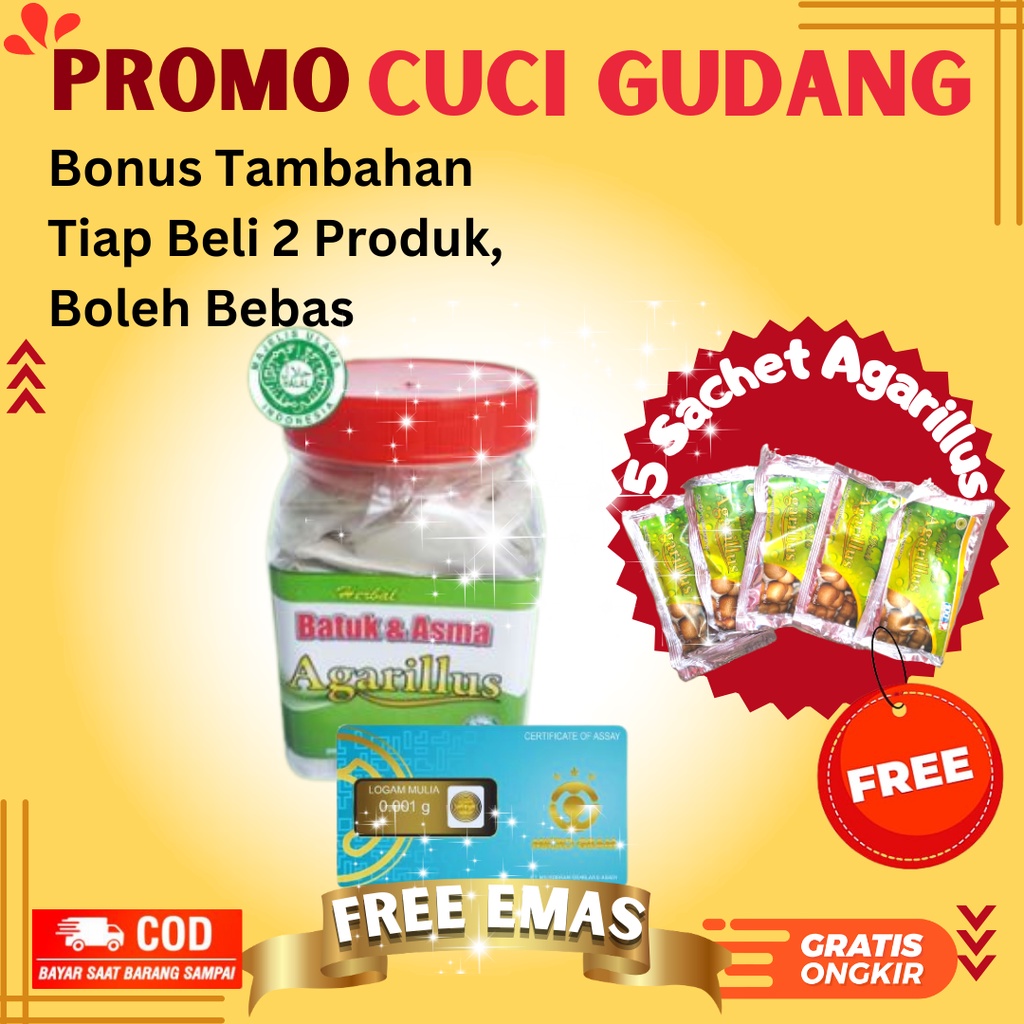 PROMO+BONUS AGARILLUS HERBAL BATUK & ASMA | Obat batuk herbal | Obat asma herbal | 100% ORIGINAL HER
