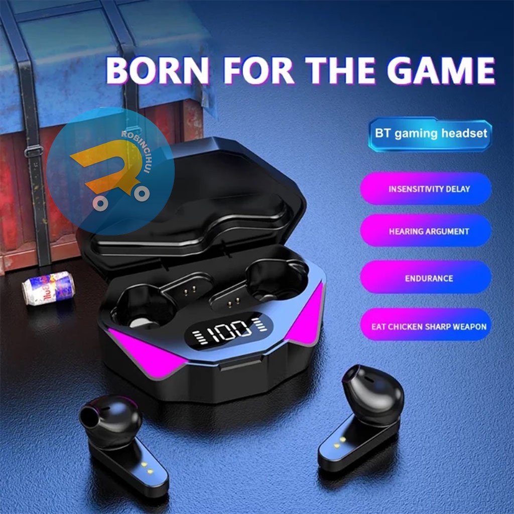 Headset Bluetooth Gaming Stereo X15 / Earphone Bluetooth Gaming / Earphone Bluetooth Game / Handsfree Bluetooth game / Handsfree Bluetooth gaming - Airbuds - Headset gaming - headset game - Henset gaming - Henset game - Hedset gaming - Headset game