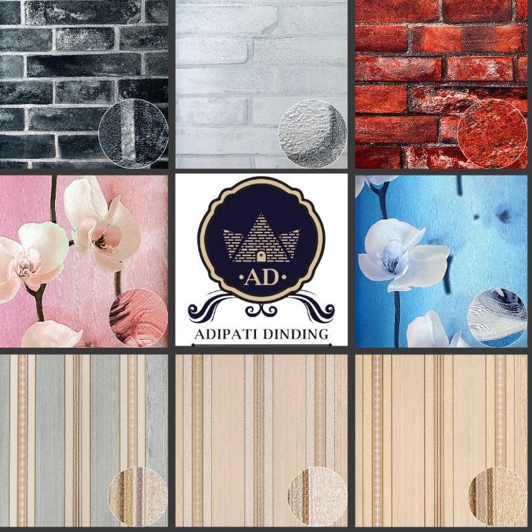 MURAH WALLPAPER VINYL RONA SIZE 53 CM X 10 METER, WALLPAPER VINYL PREMIUM BERTEXTURE MOTIF ELEGANT V