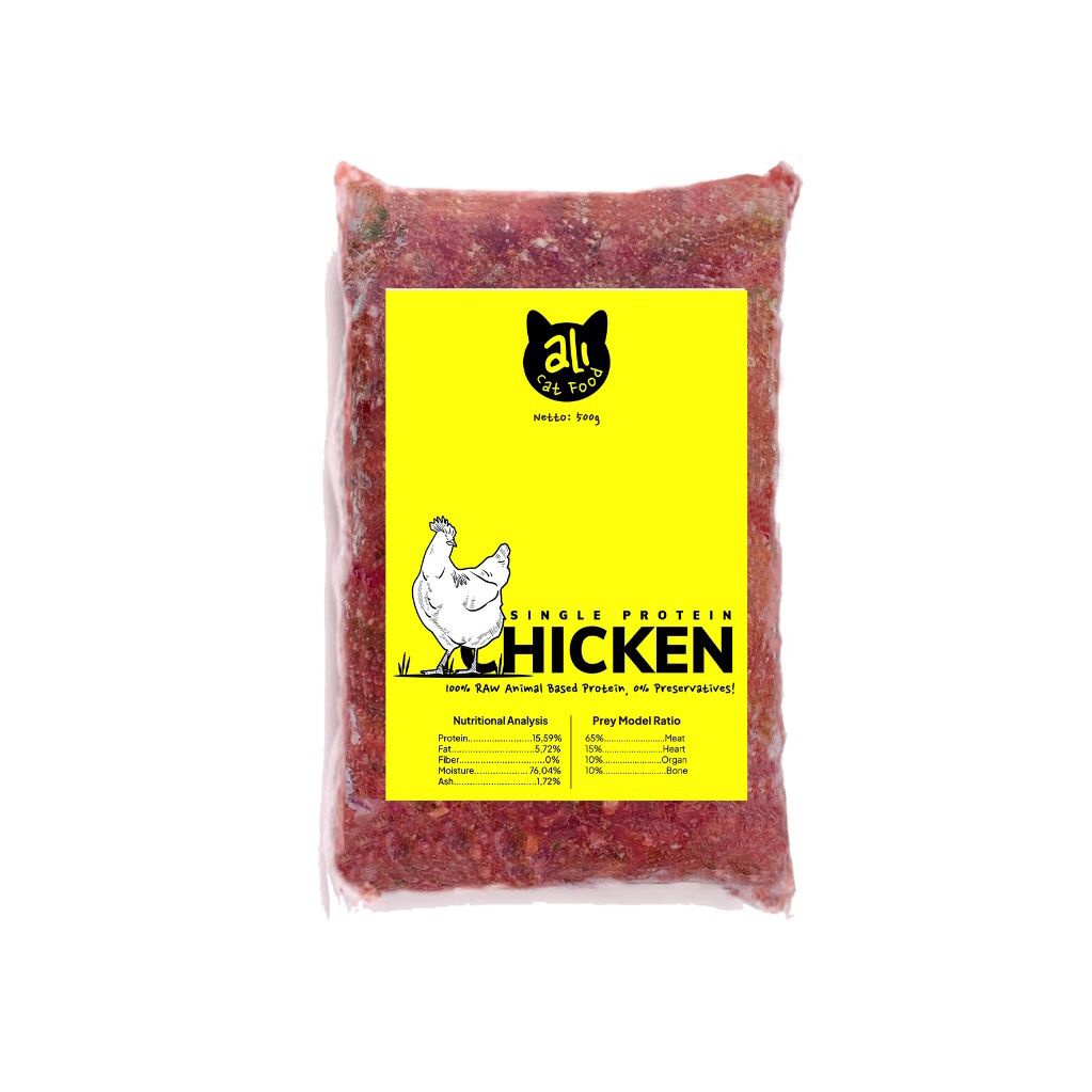Single Chicken - Ali Cat Food - Raw Food - Makanan Kucing