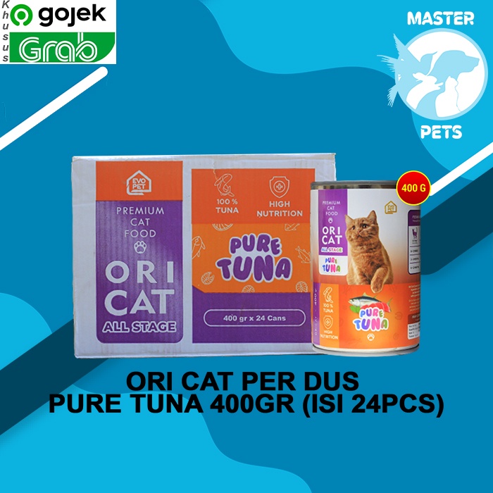 GOSEND Makanan Kucing Basah Ori Cat Kaleng Wet Food Dus 24 PCS 400GR - OCEANFISH