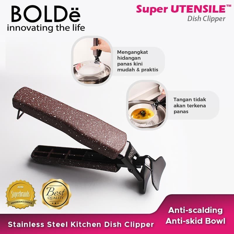 BOLDe Super Utensil Dish Clipper Penjepit Anti Panas Untuk Mangkok, Piring dan Panci