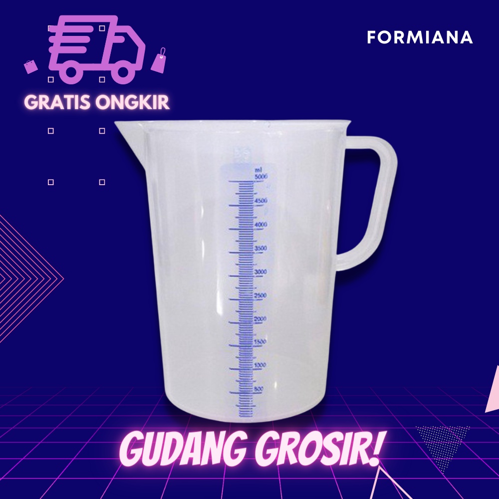 FM - Gelas Takar 5 Liter Plastik | Gelas Ukur Jumbo Serbaguna