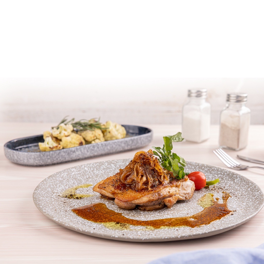

[2 Porsi] [2 Menu] Chicken Steak and Honey Mustard Sauce & Fried Cauliflower Salad