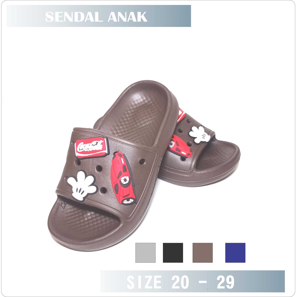 SENDAL SELOP ANAK BARU BERMOTIF / SENDAL ANAK LAKI LAKI TERBARU / SELOP ANAK UKURAN 20 - 30