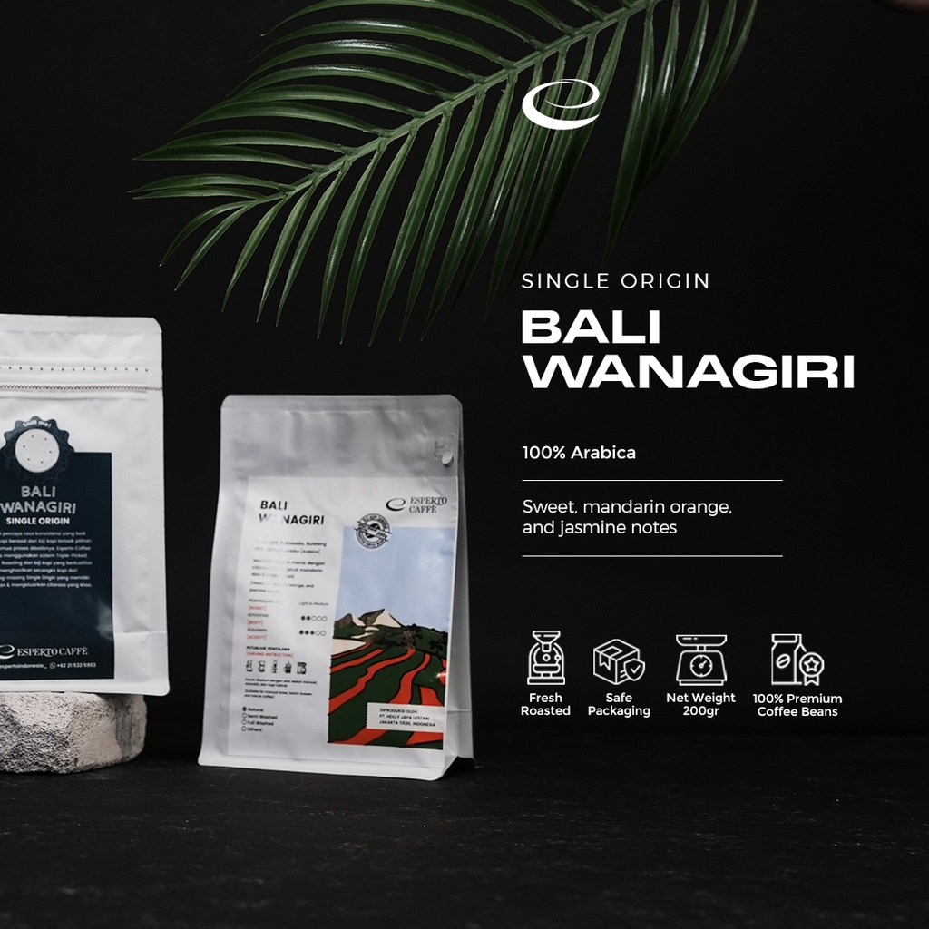 

Esperto Caffe Single Origin Bali Wanagiri Natural 200 gr - BIJI KOPI