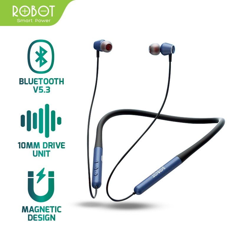 Earphone Bluetooth Robot Spirit N30 - Headset Spirit N30 Neckband Sport