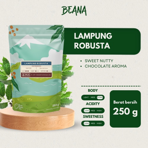 

Lampung Robusta Coffee Roasted Beans | Biji Kopi Bubuk 250gr - Beana Roastery Semarang