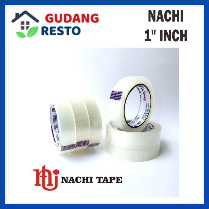 

LAKBAN NACHI 1" 100 YARD BENING OPP TAPE TRANSPARAN 24 MM ISOLASI SOLASI PLAKBAN 1 INCH 100 Y ASLI ORIGINAL