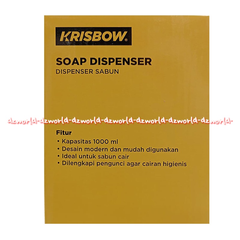 Krisbow Soap Dispenser 1L Tempat Sabun Cair Nempel Di Dinding Tembok 1Litter Tempat Sabun Cair Model Tekan Press Push