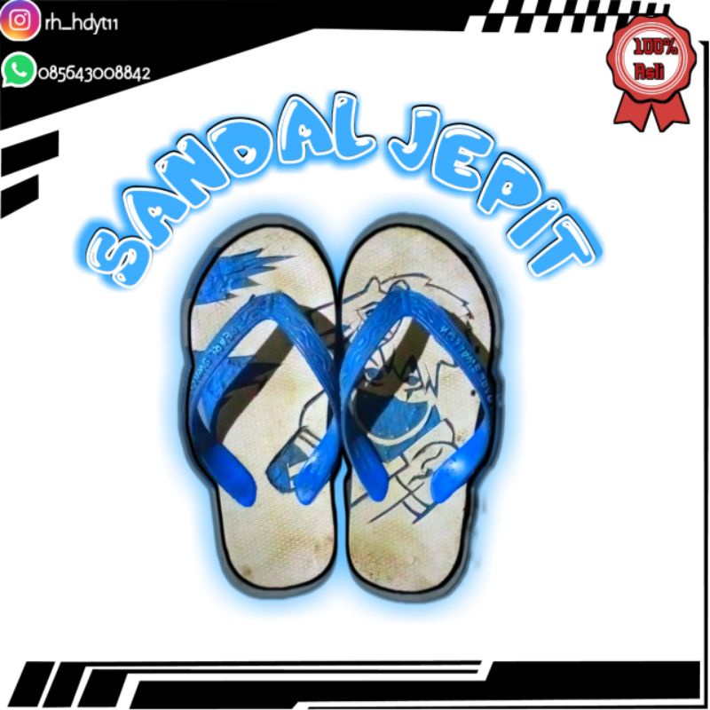 Sandal jepit bermotif LIMITED EDITION
