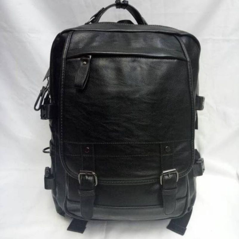 backpack kulit import pria wanita / tas ransel pria wanita impor premium