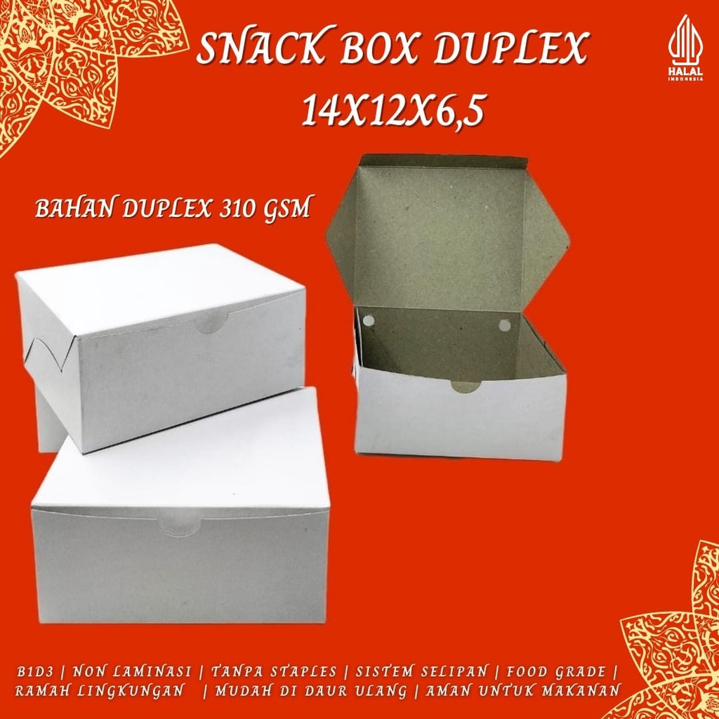 Box Snack Snack Box 14x12 Tebal 310 Gsm (B1D3-Non Laminasi)