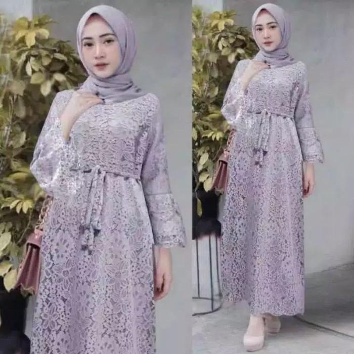 MAXI YASINA/GAMIS FULL BRUKAT TULANG/MAXI DRESS MUSLIM/