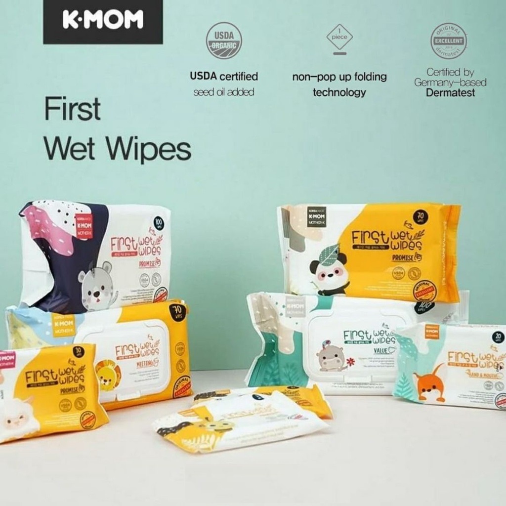 K-MOM - (Tisu Basah) First Wet Wipes Value