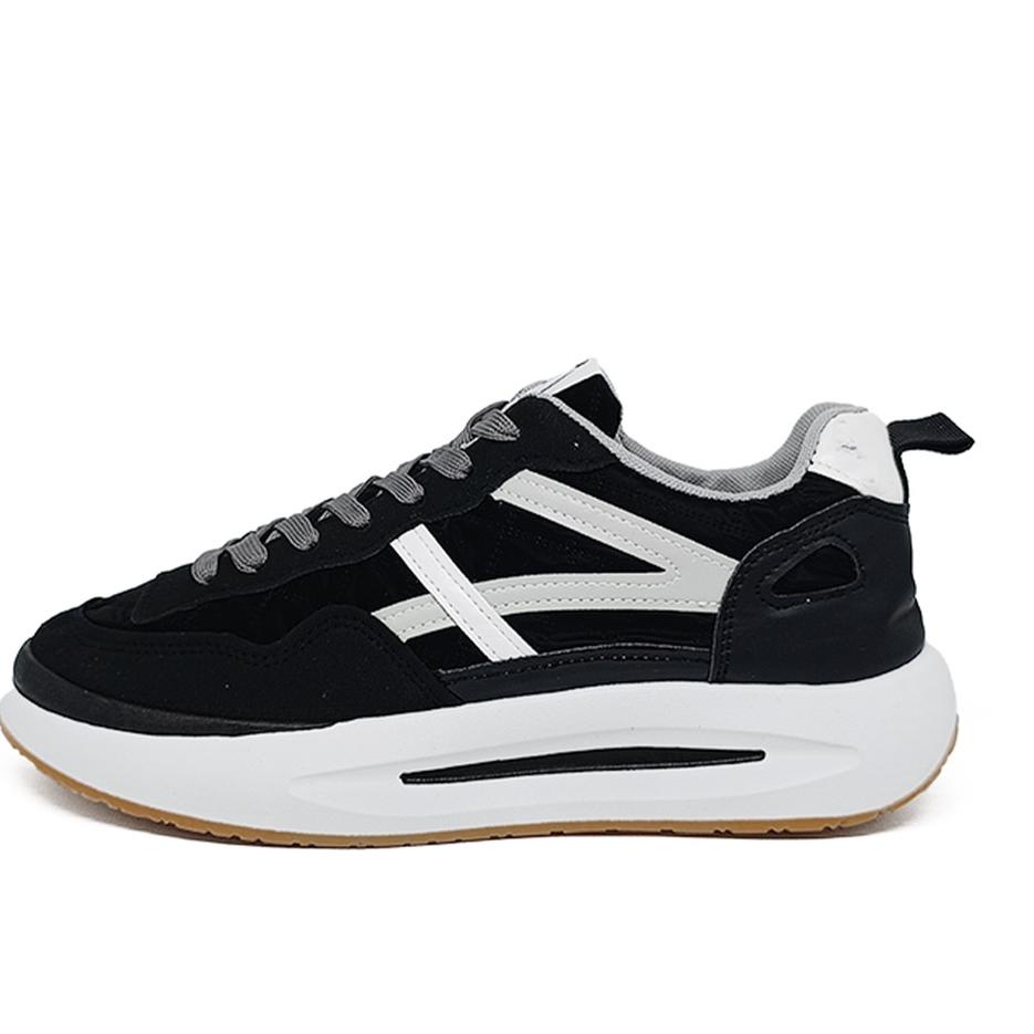 BestSeller  1489 - Alpha Black - Sepatu Sneakers Running Sport - D12 ✤dcg™