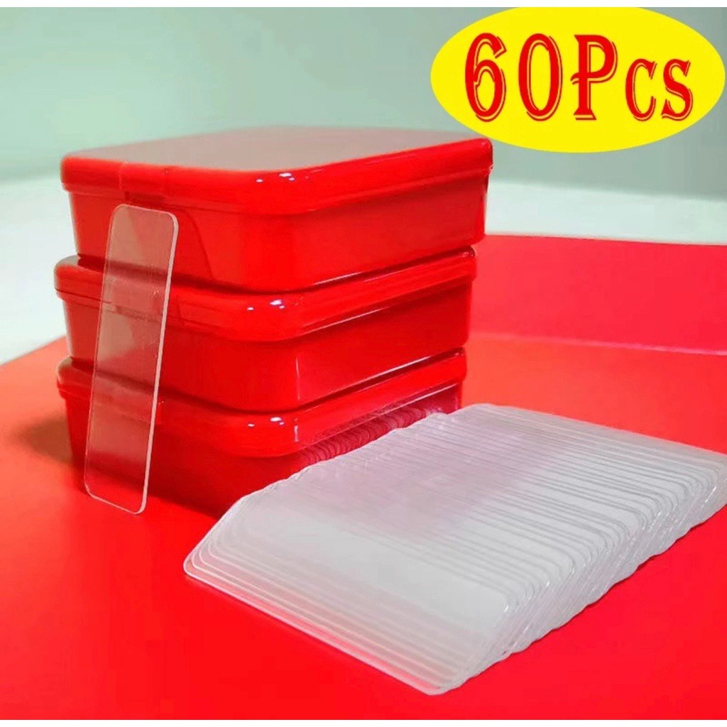 GP 60PCS DOUBLE TAPE SERBAGUNA PRAKTIS || KOTAK STIKER PEREKAT DINDING BAHAN PVC TRANSPARAN