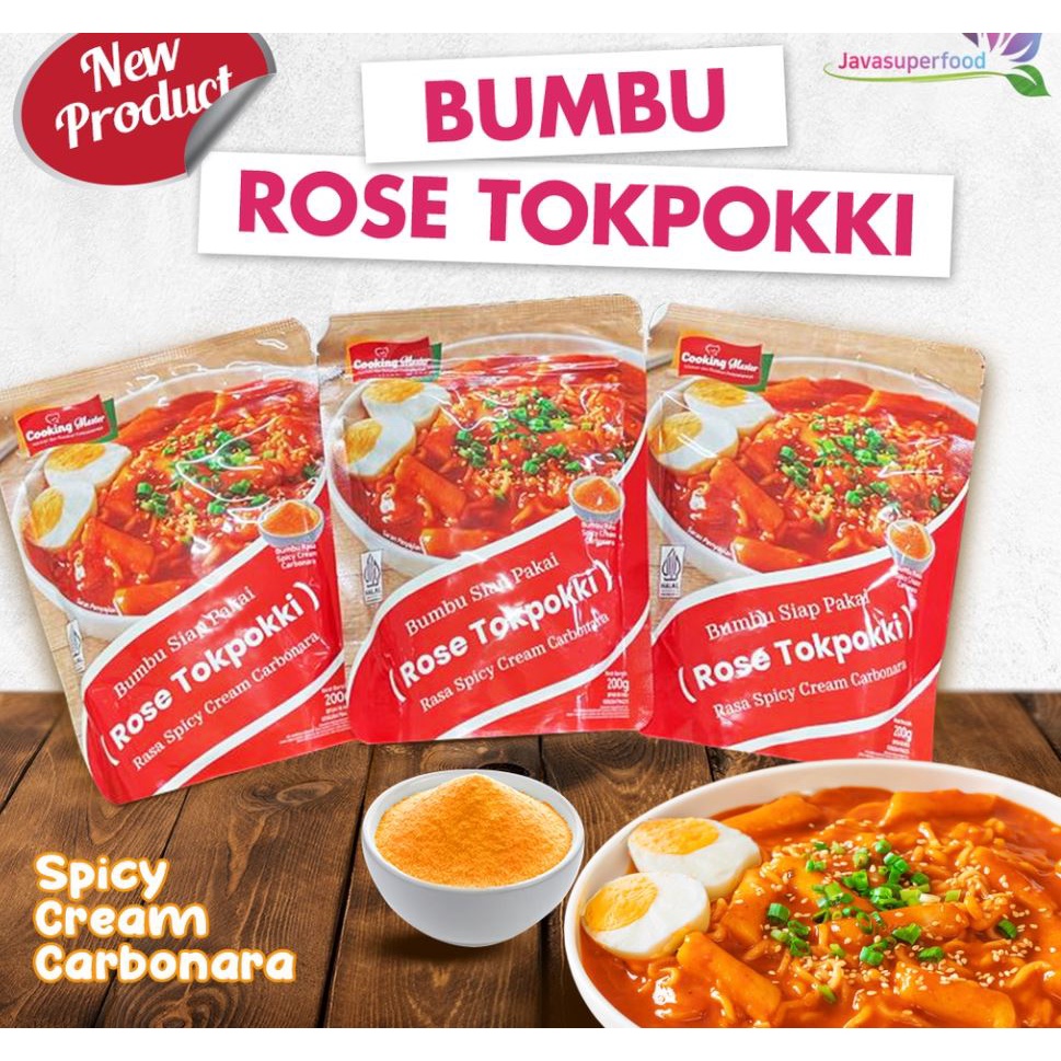 Bubuk Saus Tokpokki  Rose Tteokbokki  Spicy Cream Carbonara Tteokbokki 200 Grm