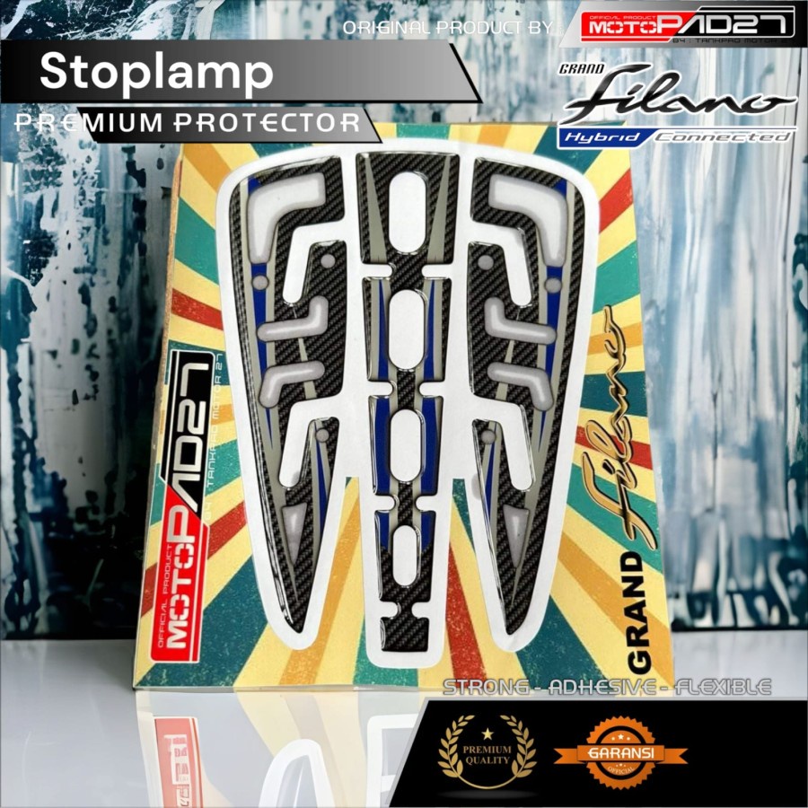 Motopad27 Stiker timbul lampu belakang grand filano 2023 Sticker resin stoplamp Grand Filano 2023 Premium